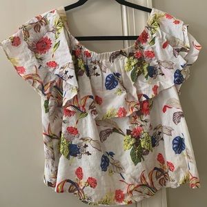 floral off the shoulder top